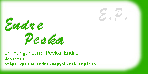 endre peska business card